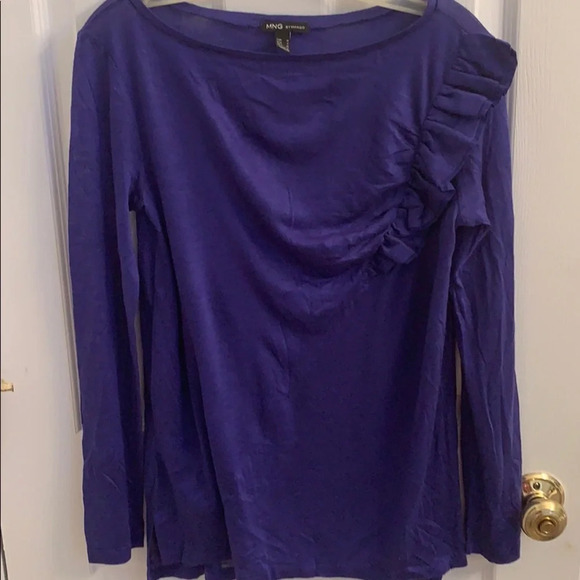 MNG L/S Ruffle Top size Small - Picture 2 of 5